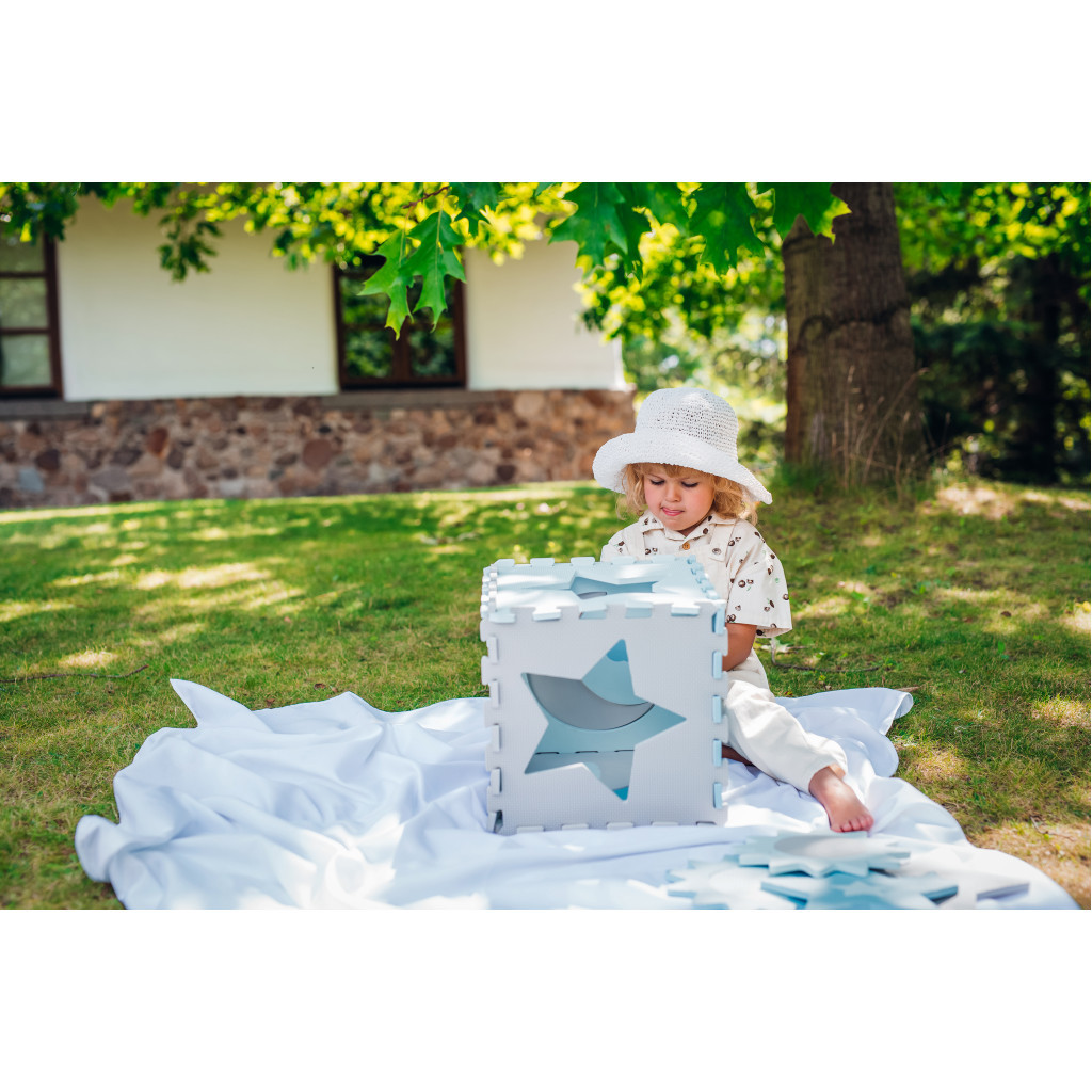 Дитячий килимок MoMi пазл Nebe 90 х 90 cм Blue (AKCE00031) - зображення 10