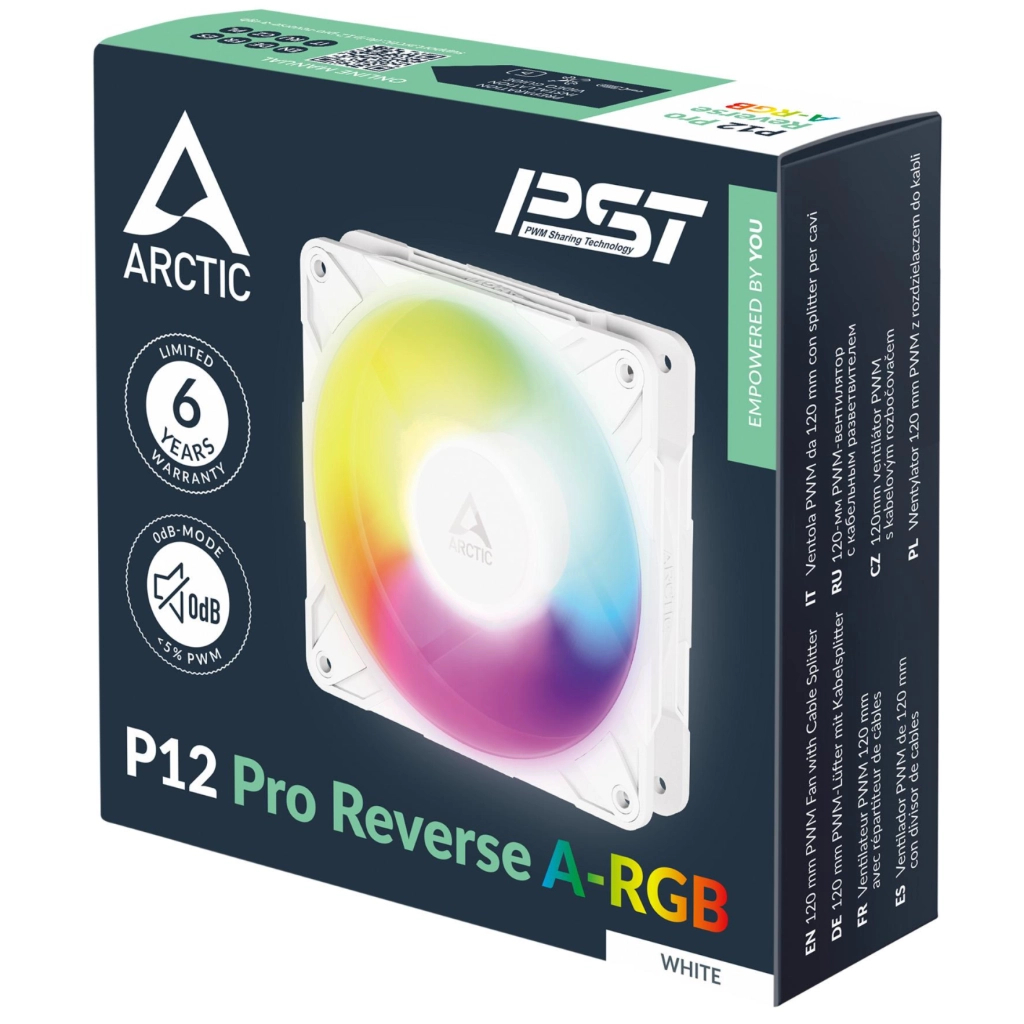Кулер до корпусу Arctic P12PRO REV ARGB WHITE (ACFAN00325A) - зображення 6