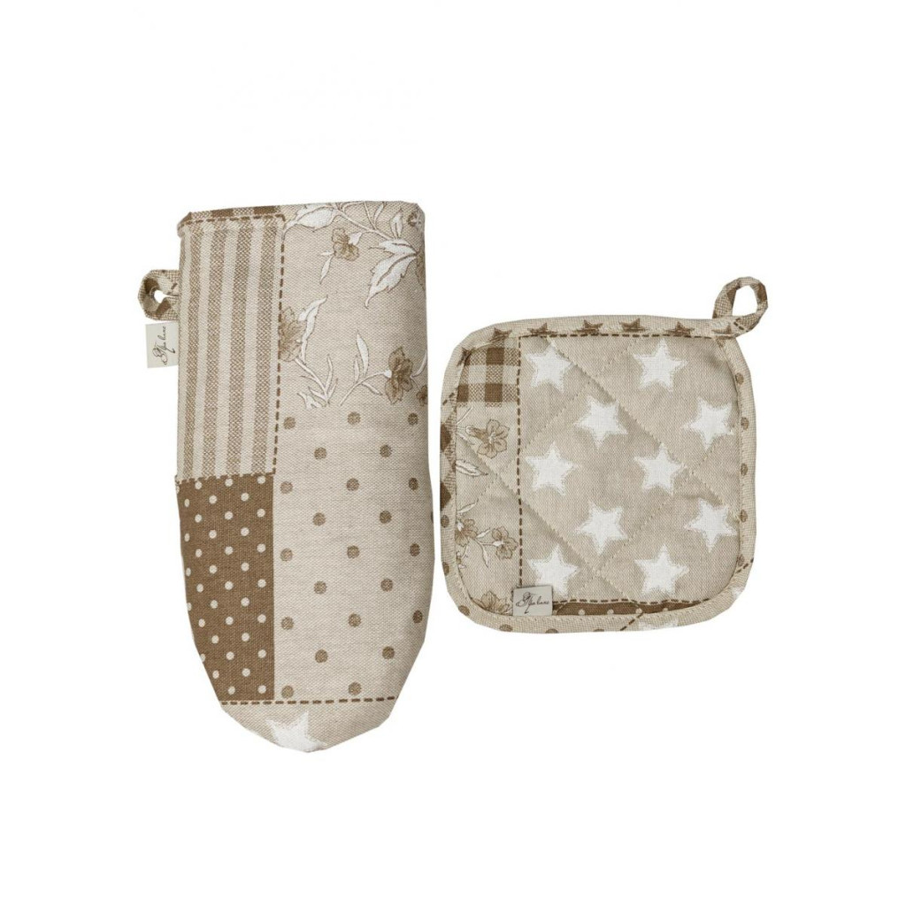 Кухонна прихватка Прованс Печворк беж Господиня 20х20 см (031496) - изображение 3