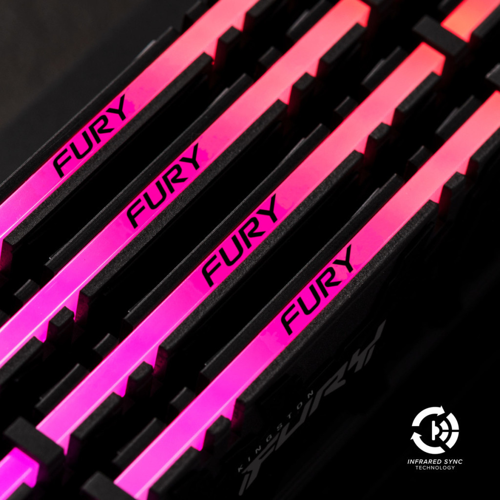 Модуль пам'яті для комп'ютера DDR4 8GB 4000 MHz Fury Renegade RGB Kingston Fury (ex.HyperX) (KF440C19RBA/8) - зображення 6