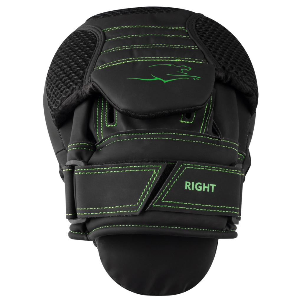 Лапи боксерські PowerPlay 3044 Pro Carbon Ultra Series Чорно-Зелені (PP_3044_Bl/Green) - изображение 5