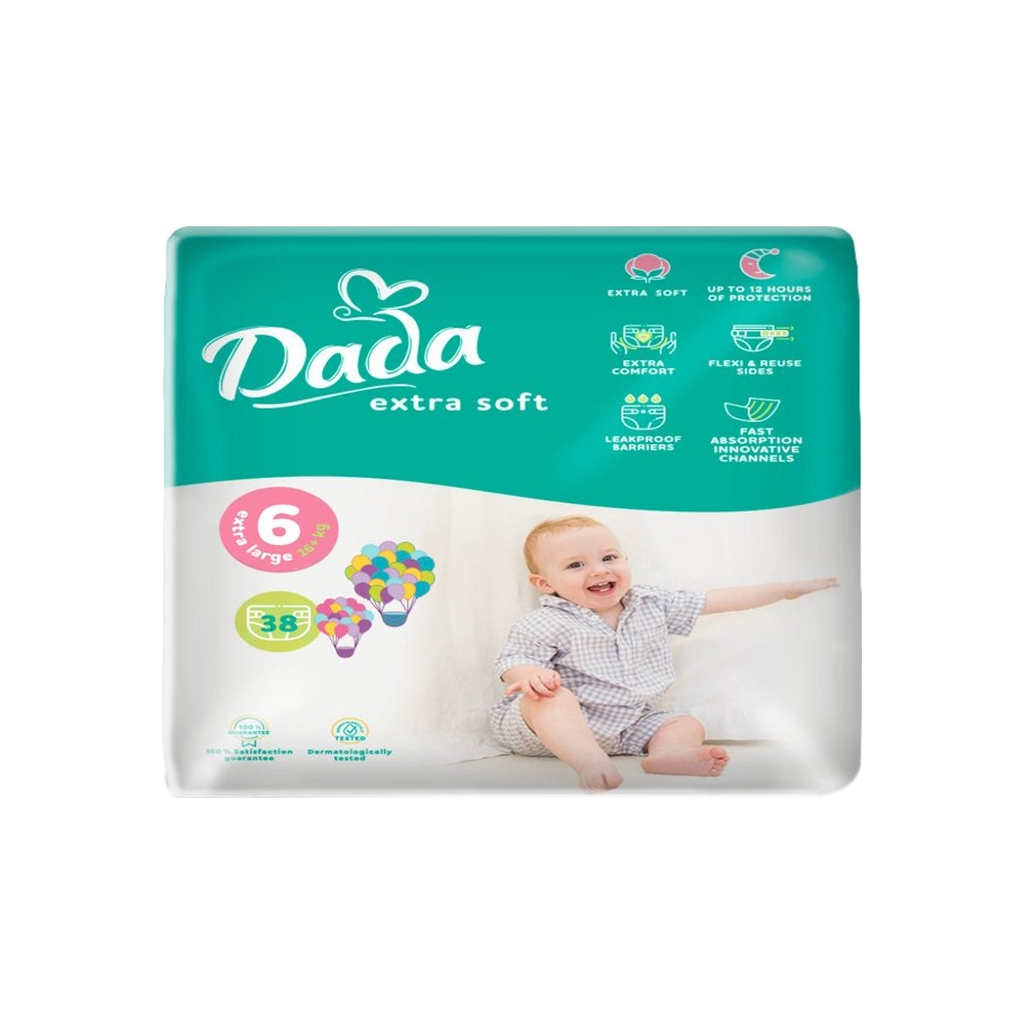 Підгузки Dada Extra Soft 6 (16+ кг) 38 шт (4820174980924) - зображення 1