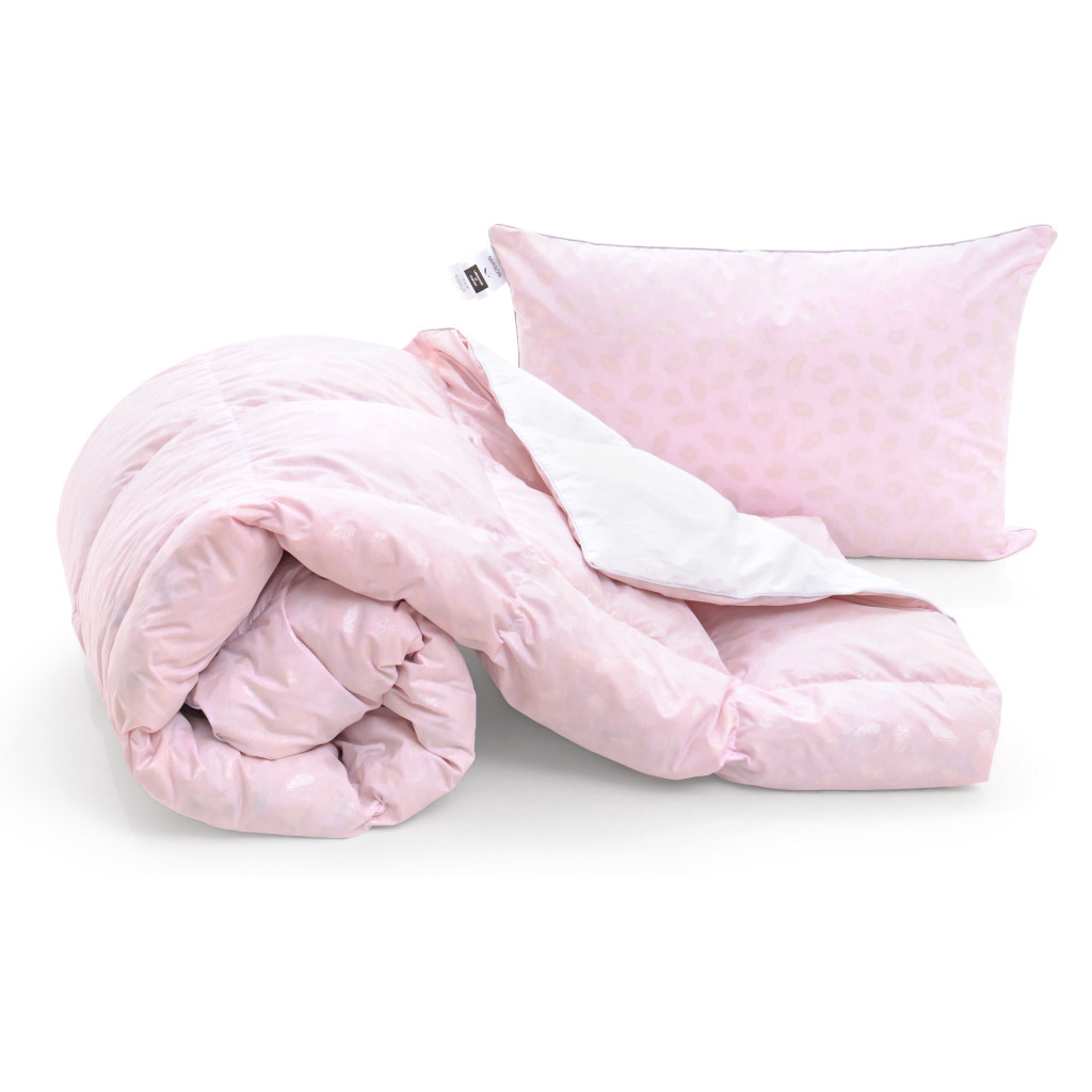 Ковдра MirSon Набір пуховий №2114 Bio-Pink Зима 90% пух 172х205 + подушка 50х70 середня (2200003023404) - зображення 4