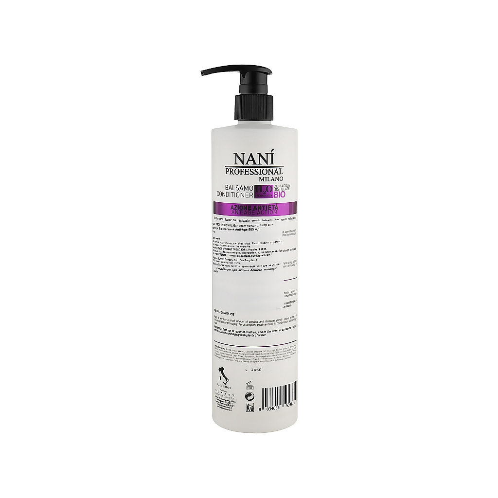 Кондиціонер для волосся Nani Professional Milano Anti-Age для тонкого і ослабленого волосся 500 мл (8034055534175) - зображення 2