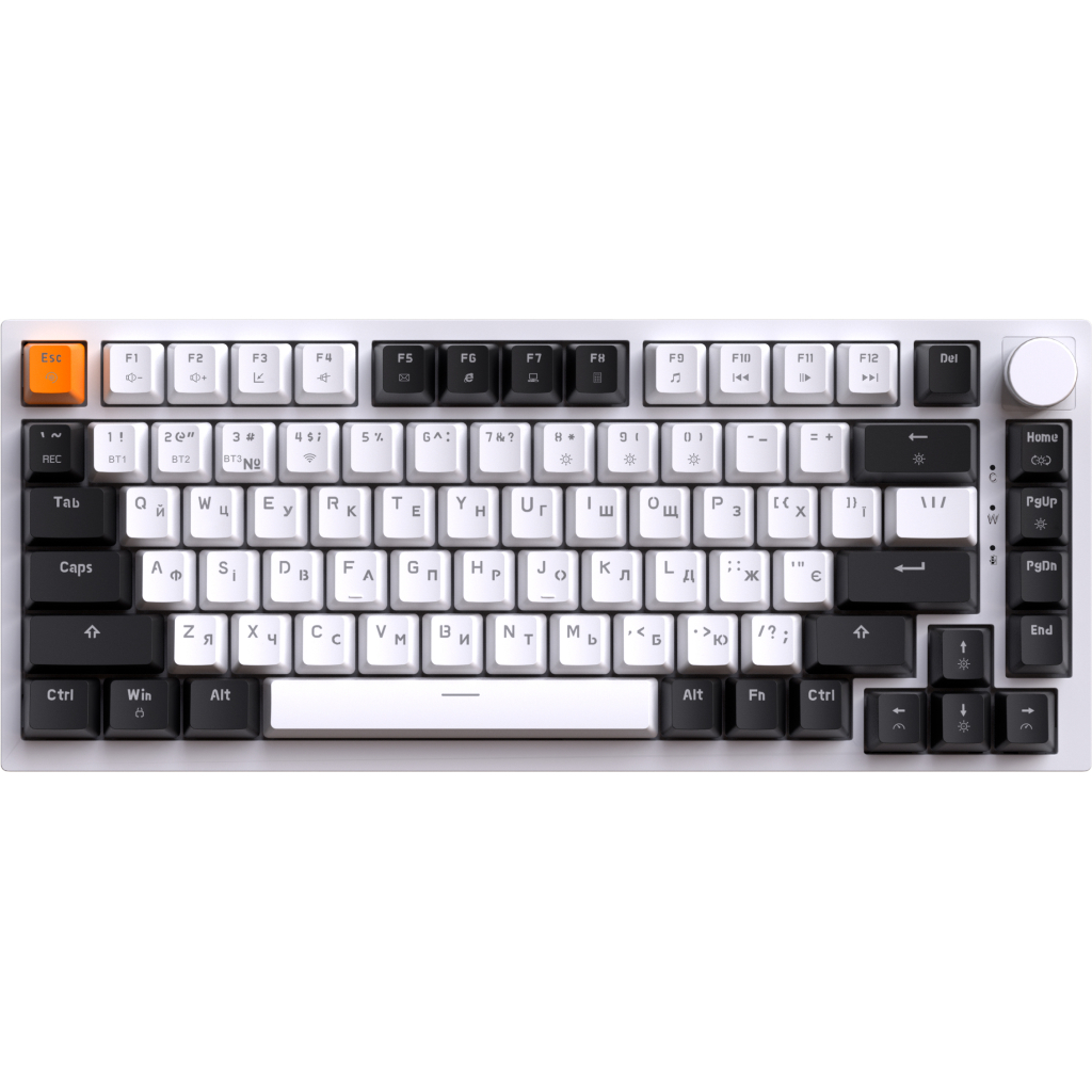 Клавіатура GamePro Asgard Valhalla MK160W Pro 75 RGB Wireless/Bluetooth/USB White (MK160W Pro) - зображення 1