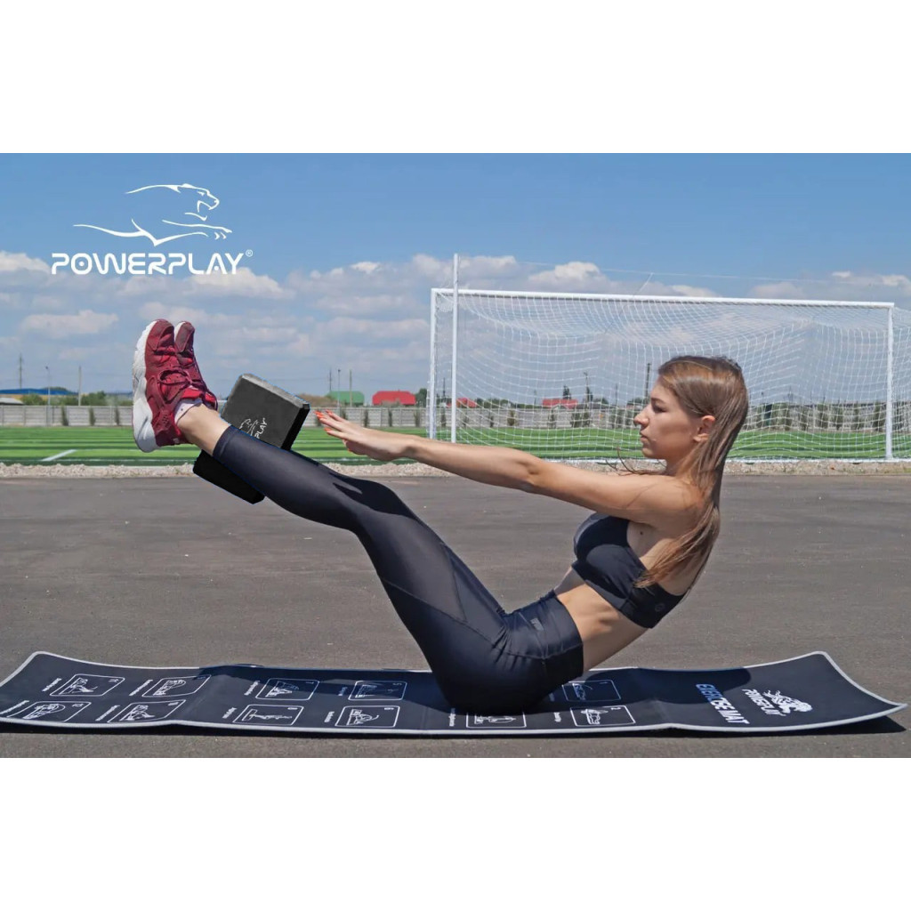 Блок для йоги PowerPlay 4006 Yoga Brick Чорний (PP_4006_Black) - зображення 7