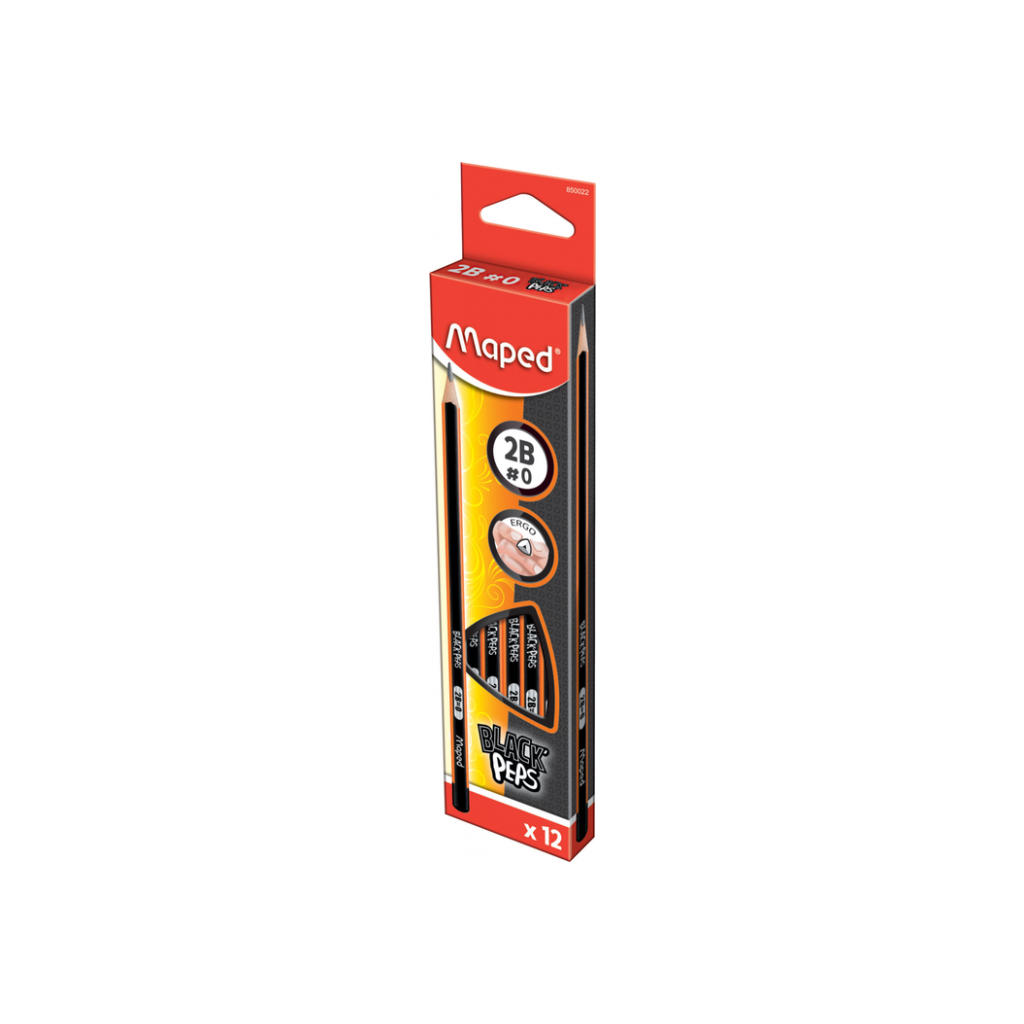 Олівець графітний Maped BLACK PEPS, 2B, без ластика (MP.850022) - изображение 2