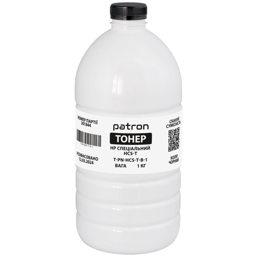 Тонер HP HCS-T, 1 кг, black Patron (PN-HCS-T-B-1) - зображення 1