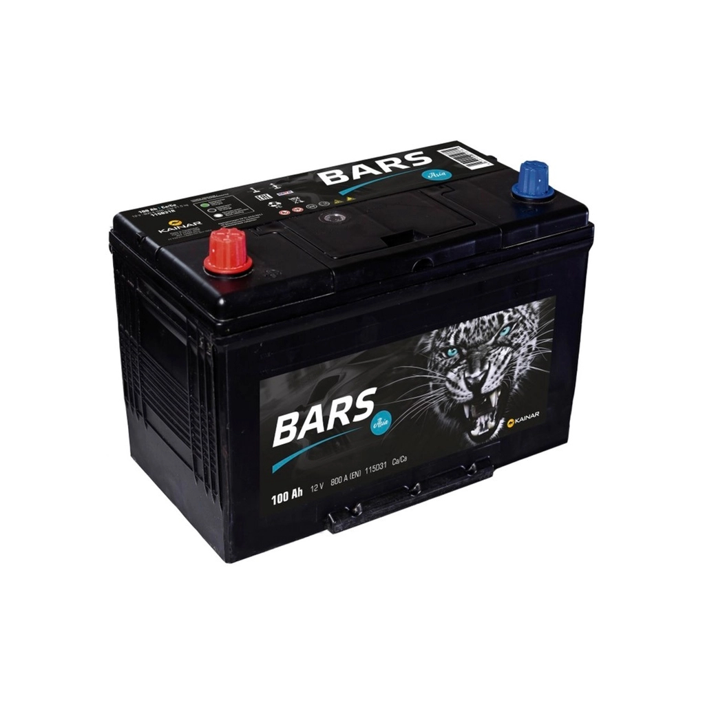 Акумулятор автомобільний Bars 100Ah ASIA (+/-) (800EN) - зображення 1
