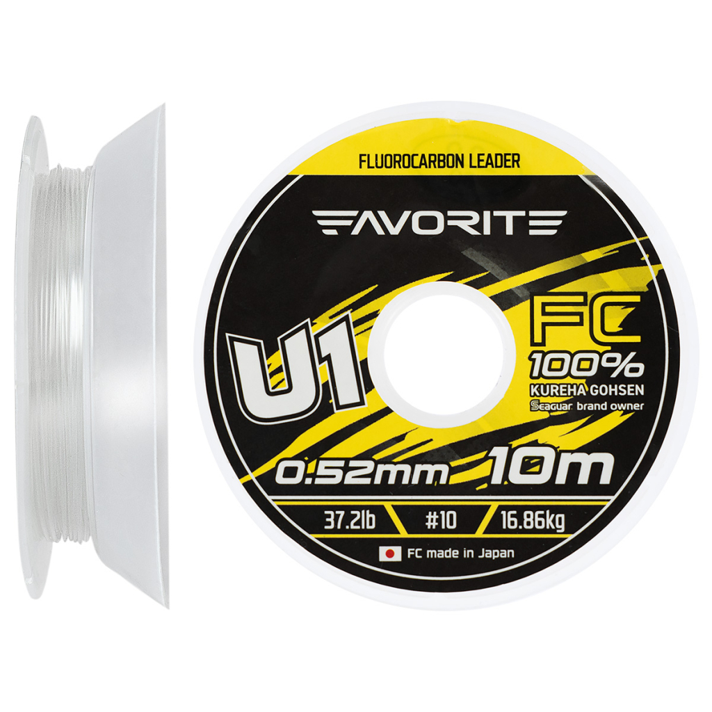 Флюорокарбон Favorite U1 FC 10m 10/0.52mm 37.2lb/16.86kg (1693.11.88) - зображення 1