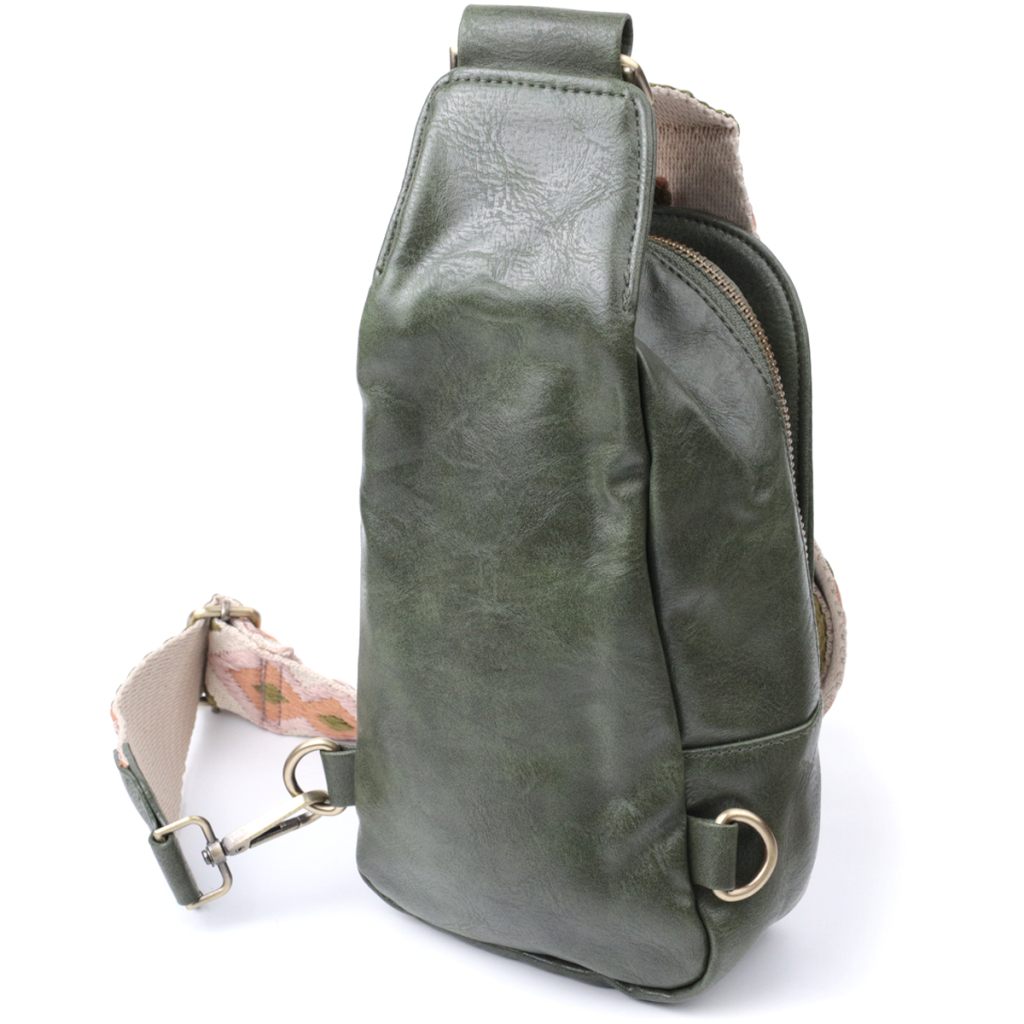 Сумка Vintage Через плече з екошкіри Зелена (22791) - зображення 2