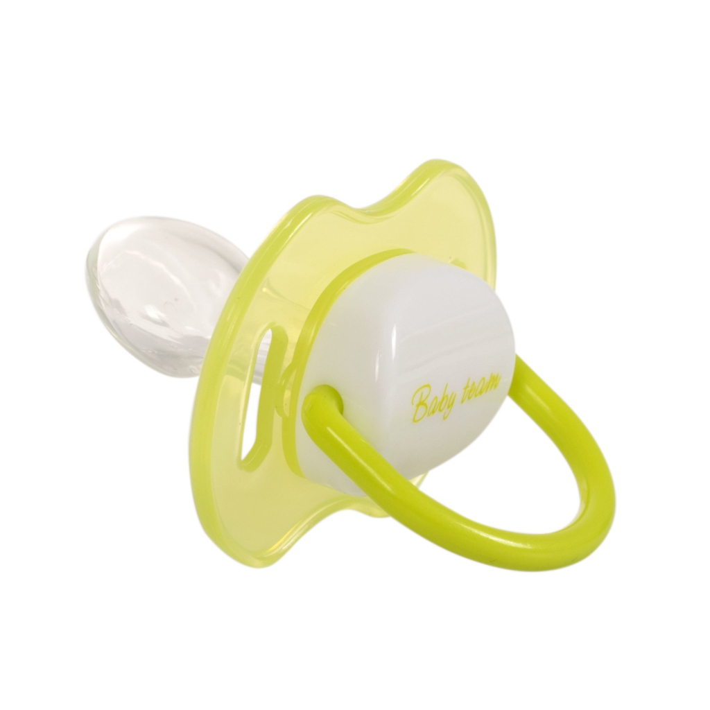 Пустушка Baby Team Силіконова ортодонтична З ковпачком та кільцем Нічна Від 12 місяців (4824428030083) - зображення 3