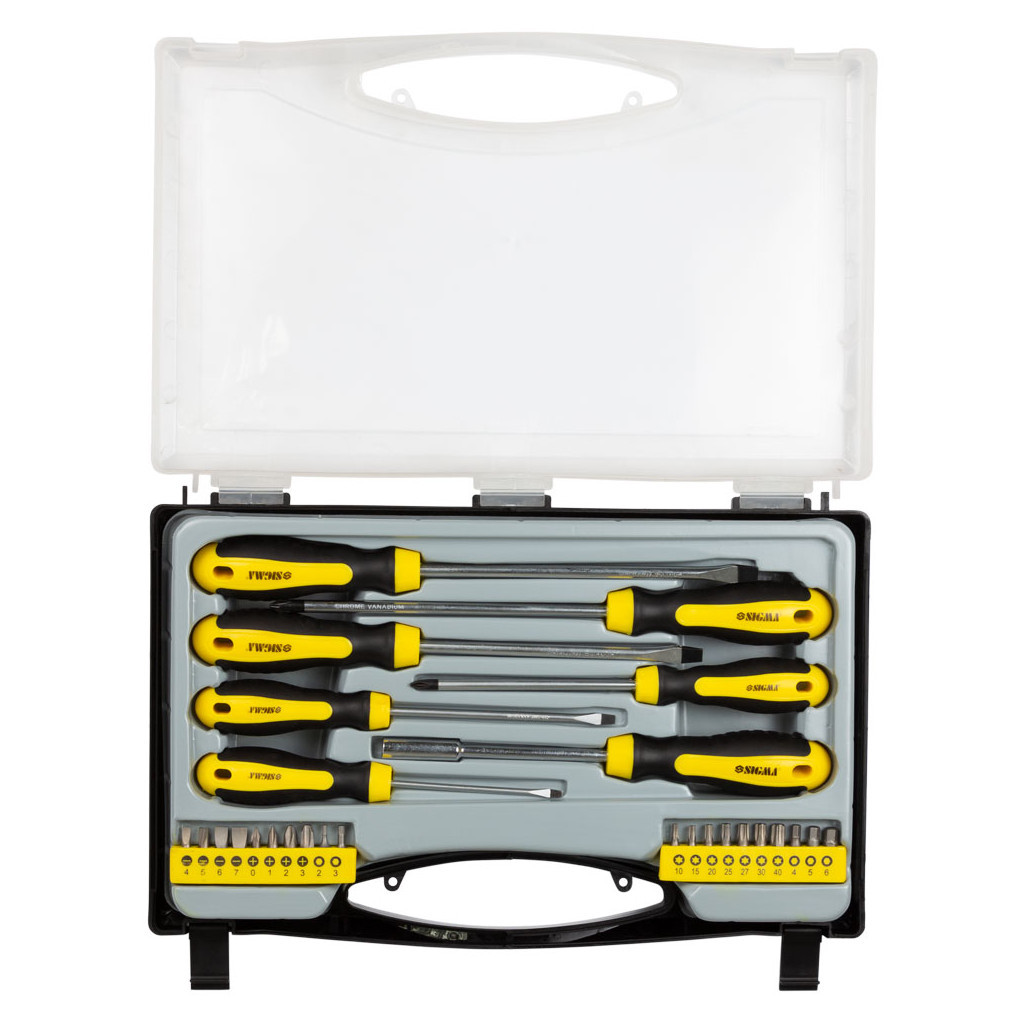 Набір викруток Sigma з бітами 27шт CrV (кейс) (4001061) - зображення 3