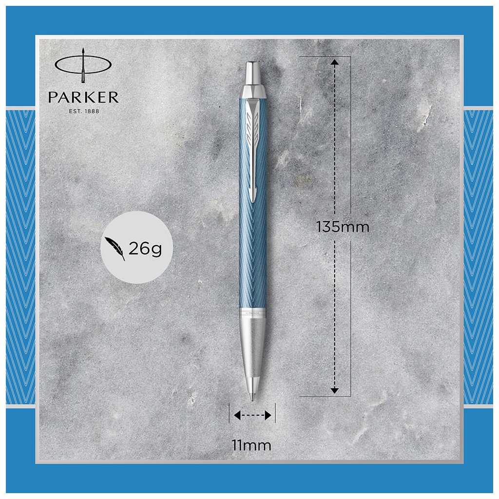 Ручка кулькова Parker IM 17 Premium Blue Grey CT BP (24 932) - зображення 3