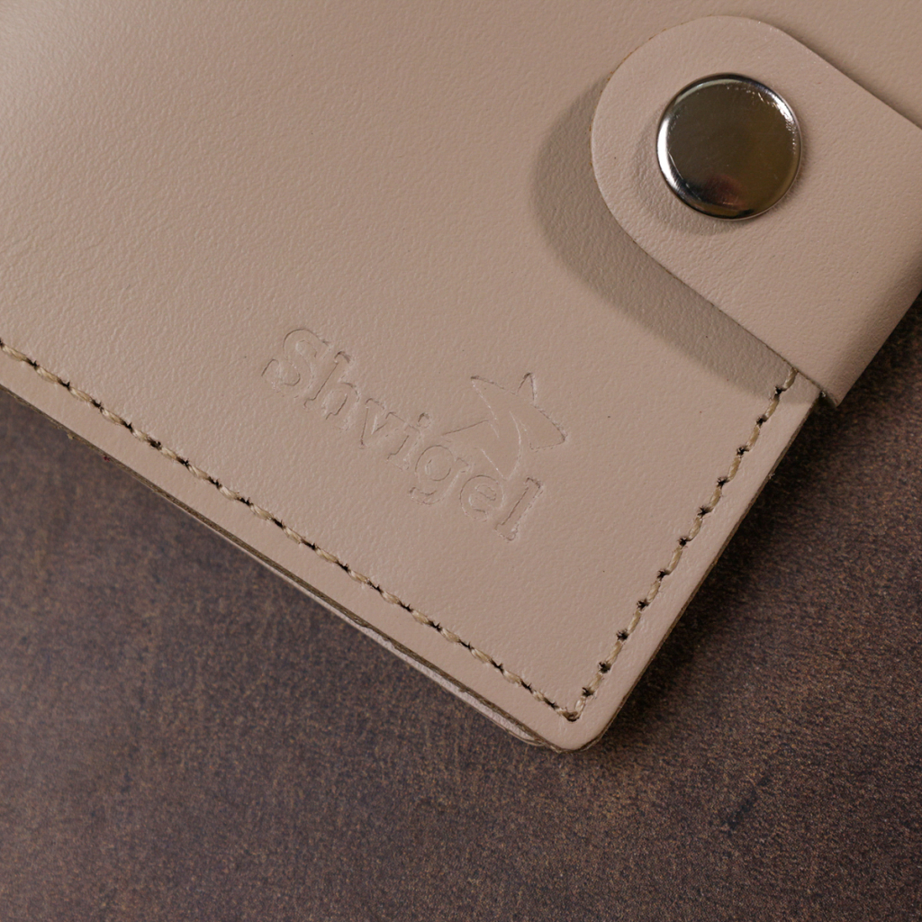 Портмоне Shvigel Шкіряне Бежеве (16489) - зображення 10