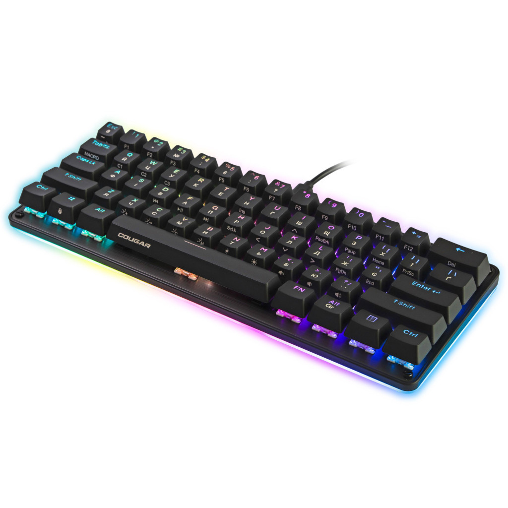 Клавіатура Cougar Puri Mini RGB USB Black (Puri Mini RGB) - зображення 2