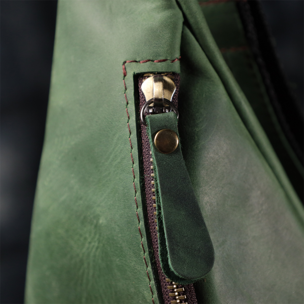 Сумка Shvigel З натуральної шкіри Зелена (23142) - зображення 11