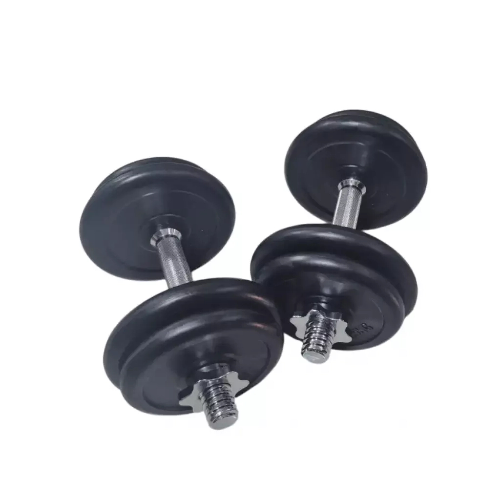 Гантель HSF з гумовим покриттям MD2502 - 2шт по 10 кг (пара) (К00024980) - зображення 1