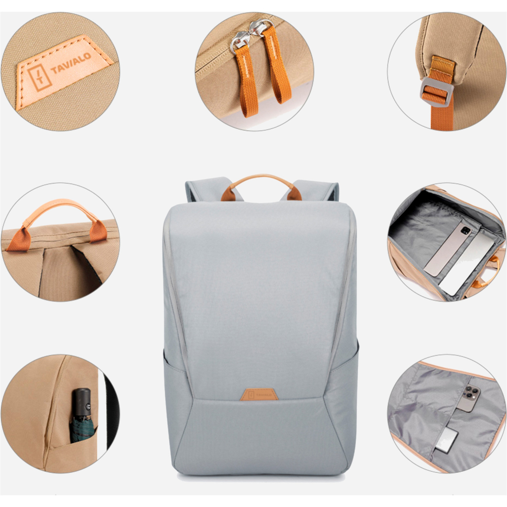 Рюкзак для ноутбука Tavialo 15.6" CityLife TC20 gray, 20L (222224003) - зображення 3