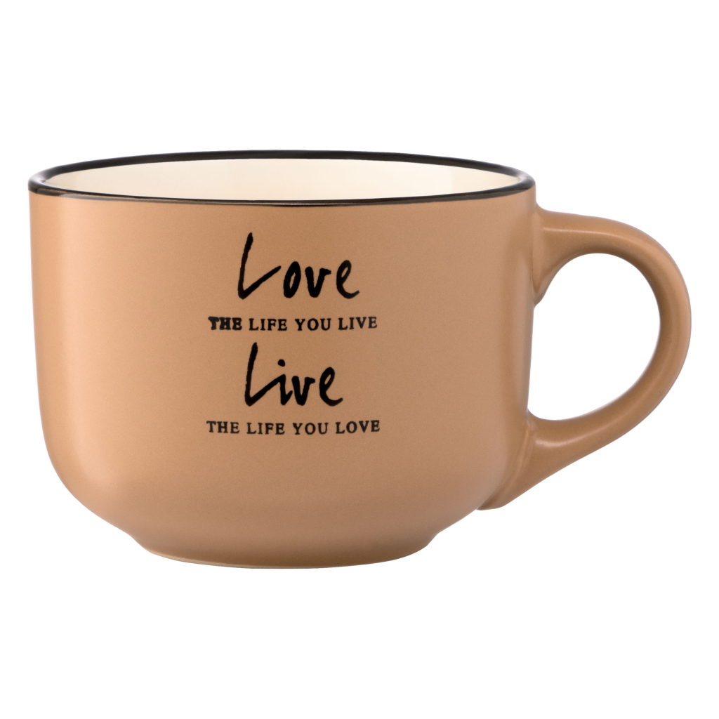 Чашка Ardesto Way of Life 550 мл Beige (AR3478OL) - изображение 3