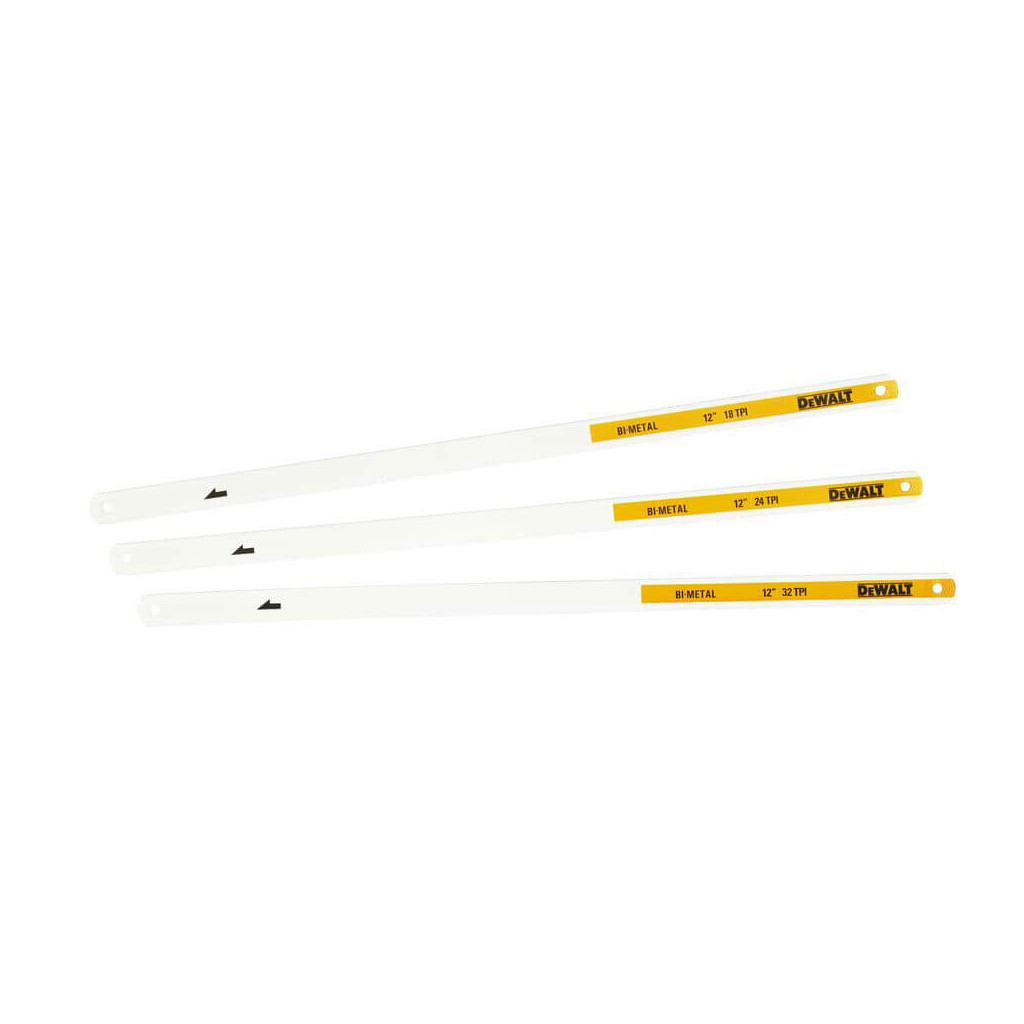 Полотно DeWALT по металу Bi-Metal, 300 мм, 3шт (32TPI, 24TPI, 18TP) (DWHT0-20558) - зображення 1