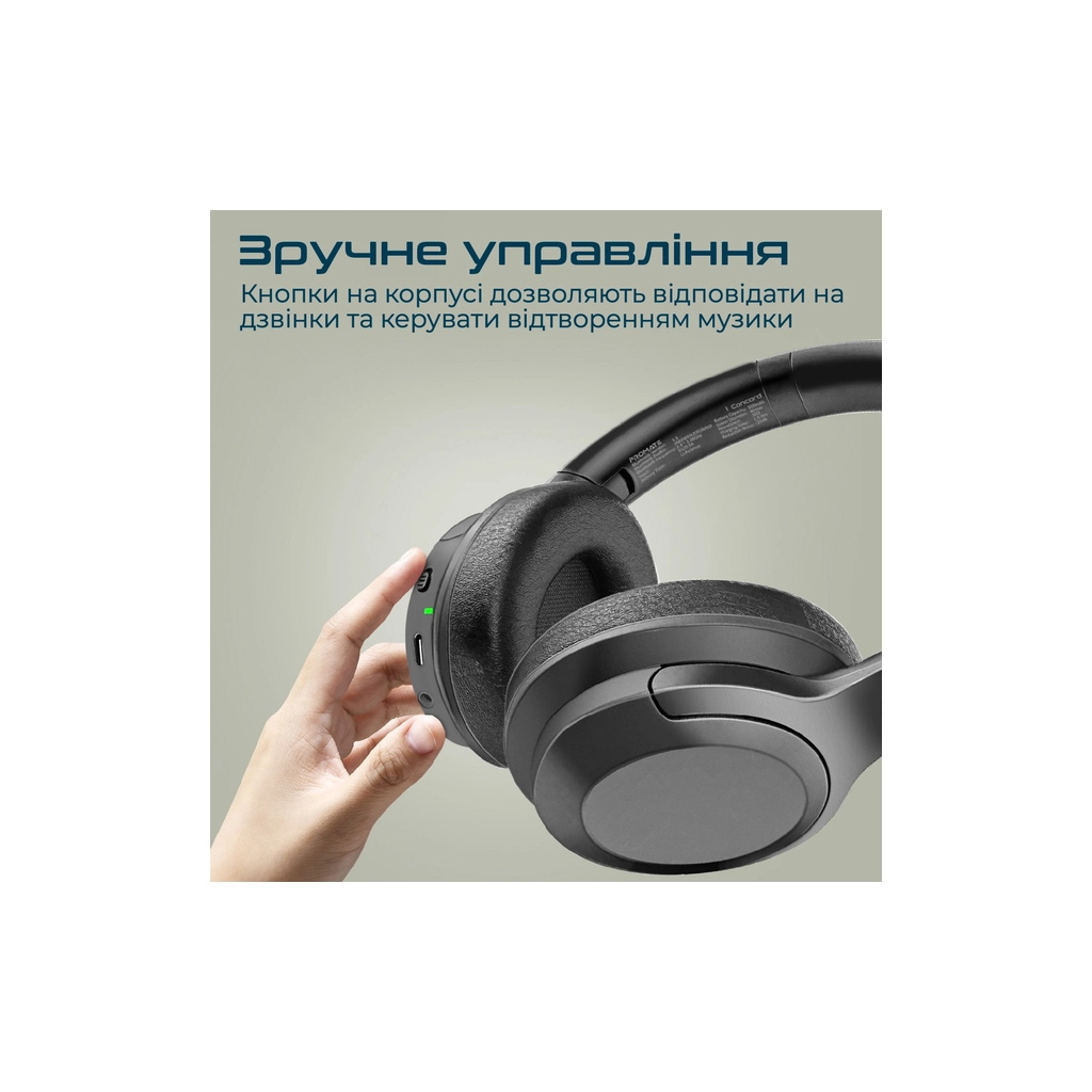 Навушники Promate Concord ANC Black (concord.black) - зображення 9