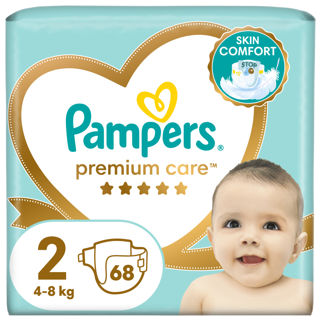 Підгузки Pampers Premium Care Розмір 2 (4-8 кг) 68 шт (8001841104874) - зображення 1
