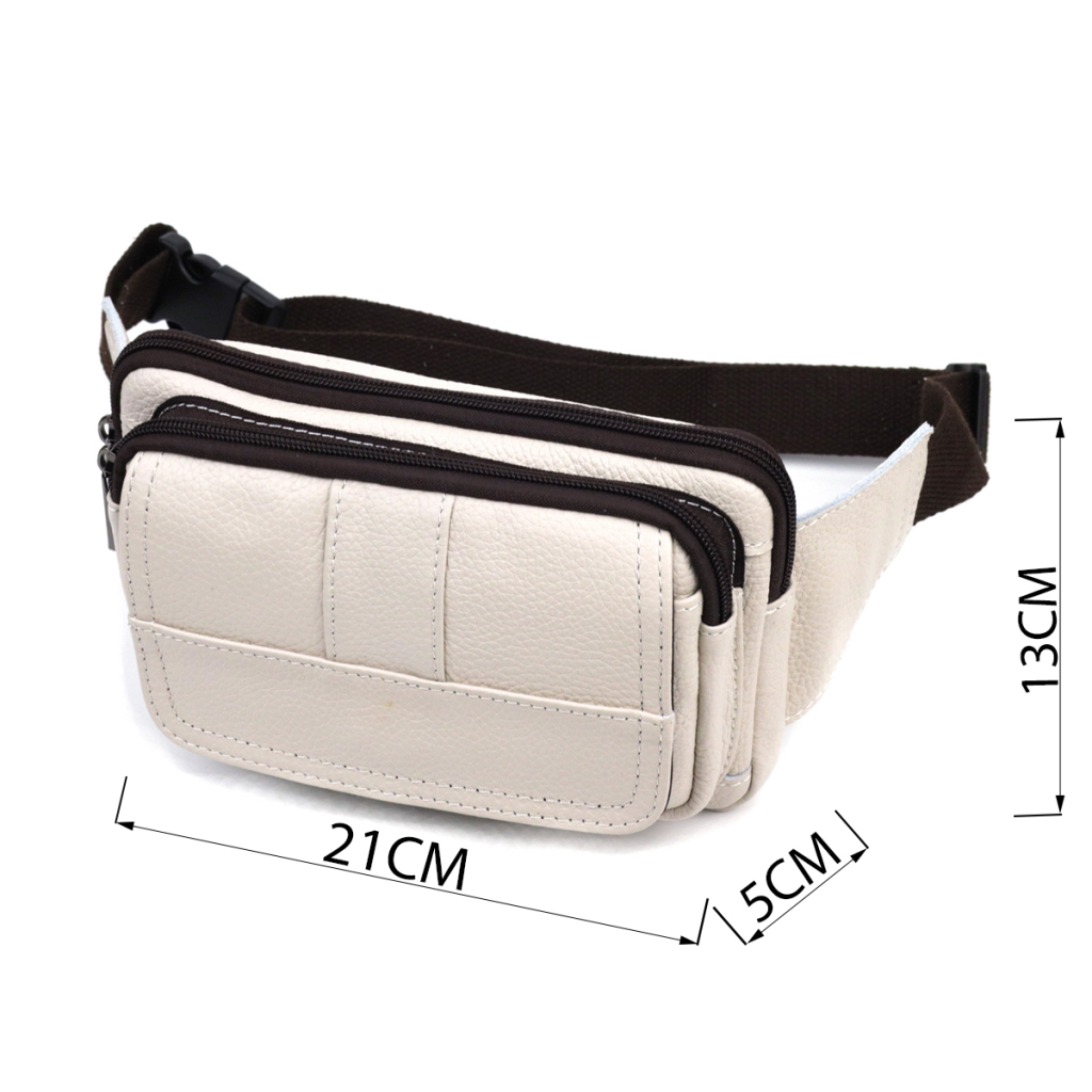 Сумка Vintage На пояс з натуральної шкіри Біла (21305) - зображення 4