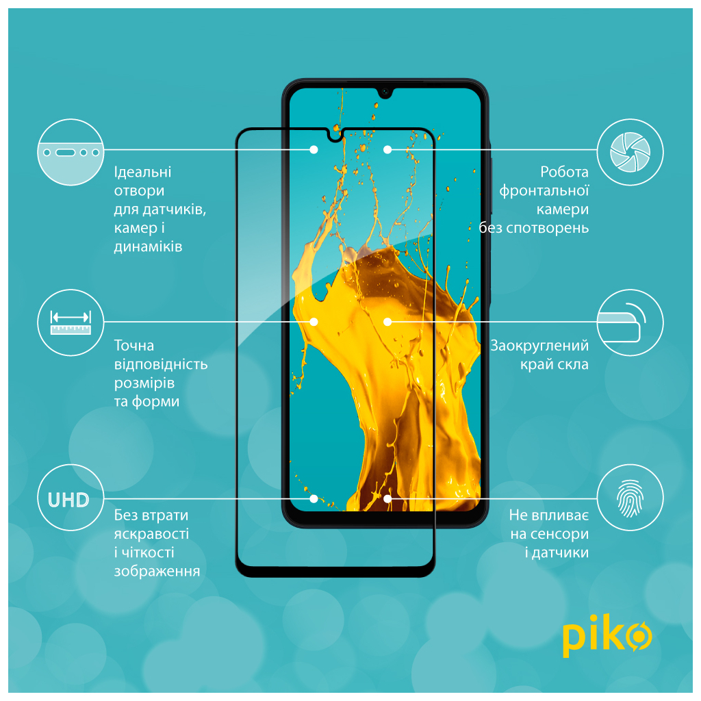 Скло захисне Piko Full Glue Samsung A06 Black (1283126598593) - зображення 2