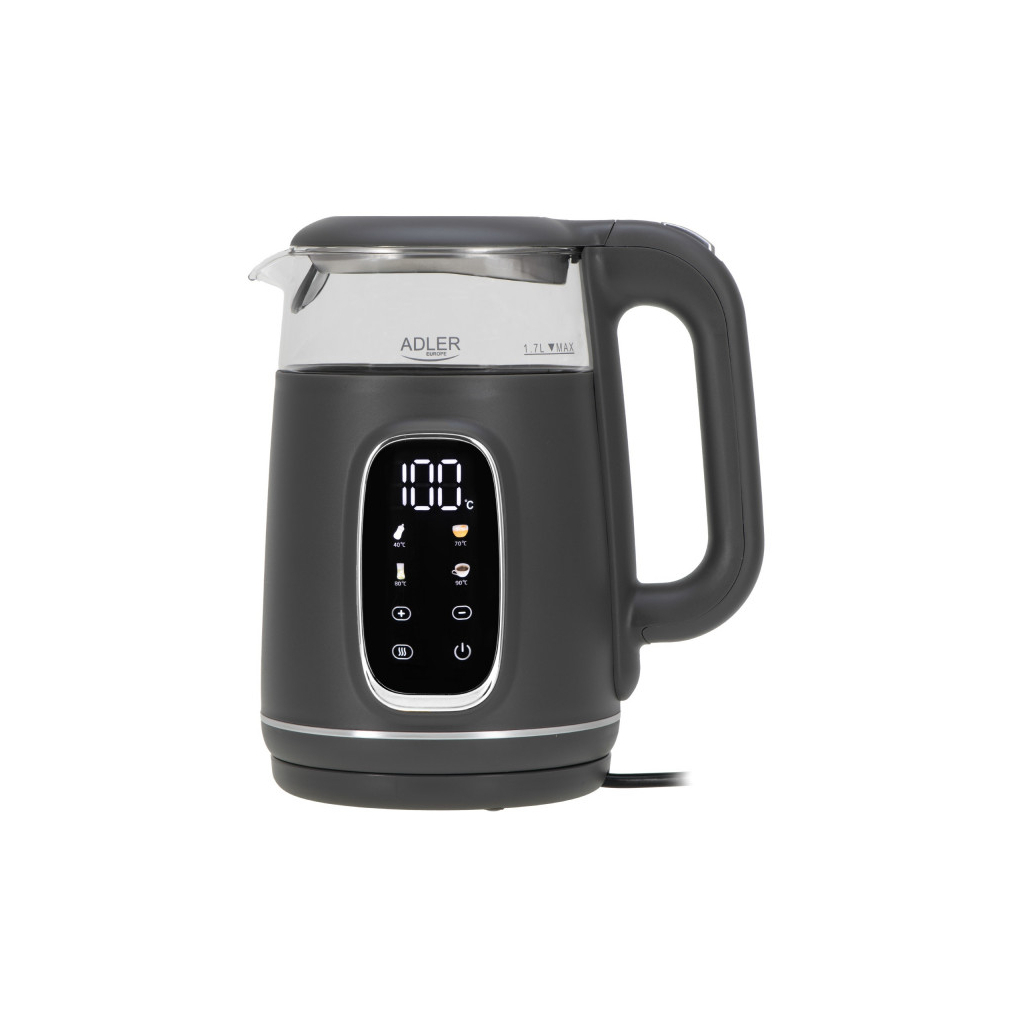 Електрочайник Adler AD 1305 grey - зображення 1