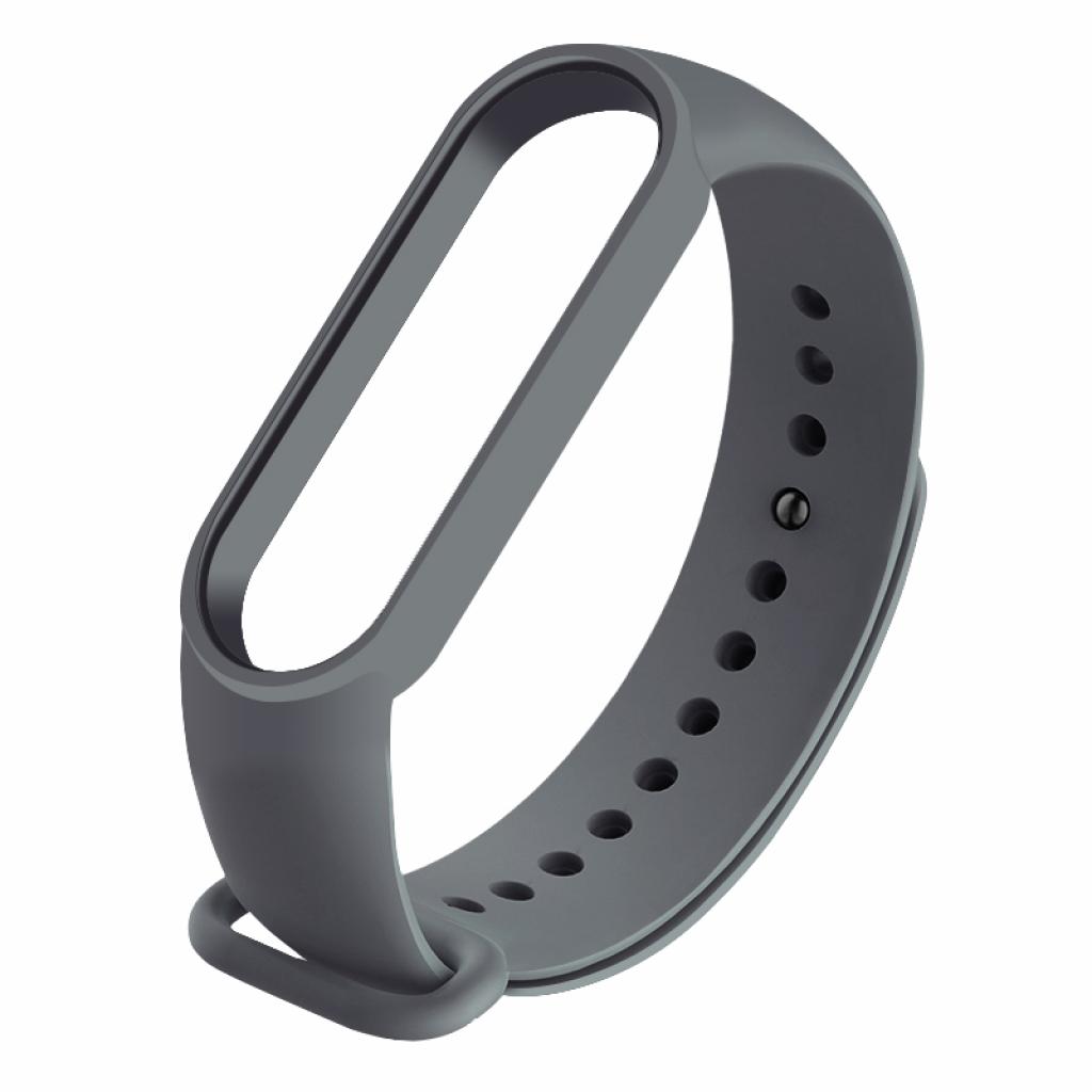 Ремінець до фітнес браслета BeCover Silicone для Xiaomi Mi Smart Band 5 Gray (705066) - зображення 2