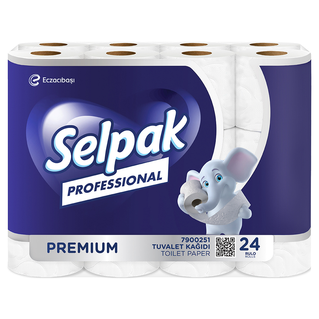 Туалетний папір Selpak Professional Premium 3 шари 24 рулони (8690530118201) - зображення 1
