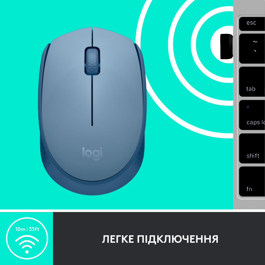 Мишка Logitech M171 Blue Grey (910-006866) - зображення 6