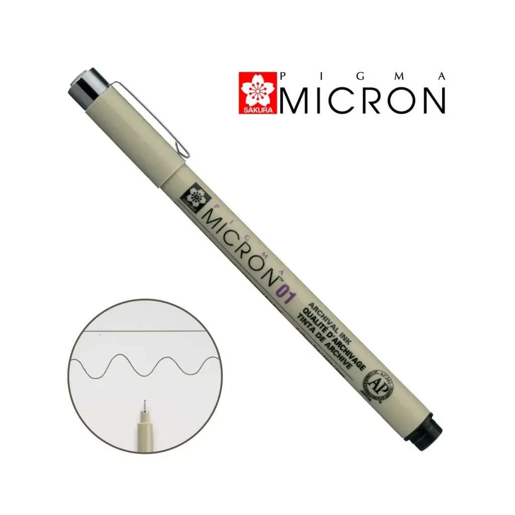 Лайнер Sakura Pigma Micron (0.1) 0,25 мм Чорний (084511306363) - изображение 2
