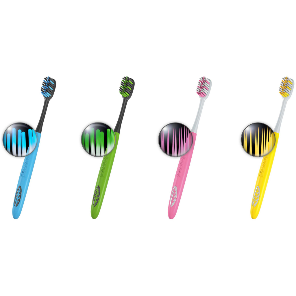 Зубна щітка BioMed Silver Medium жовта (7640168930509) - зображення 4