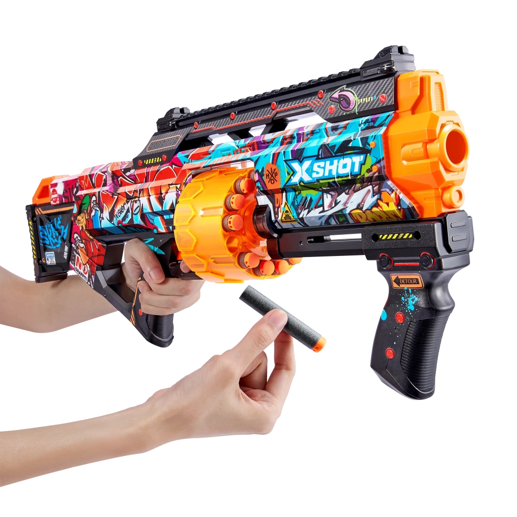Іграшкова зброя Zuru X-Shot Швидкострільний бластер Skins Last Stand Graffiti (16 патронів) (36518B) - зображення 6