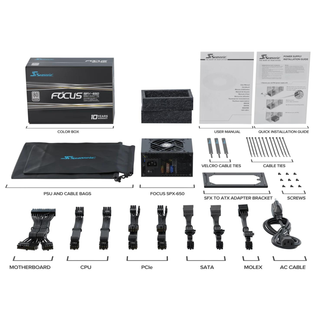 Блок живлення Seasonic 650W FOCUS-SPX-650 (FOCUS-SPX-650) - зображення 9