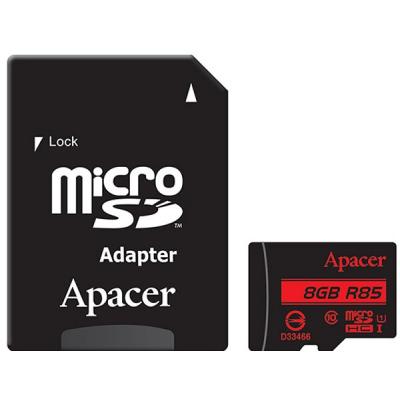 Карта пам'яті Apacer 8GB microSDHC Class10 UHS-I (AP8GMCSH10U5-R) - зображення 1