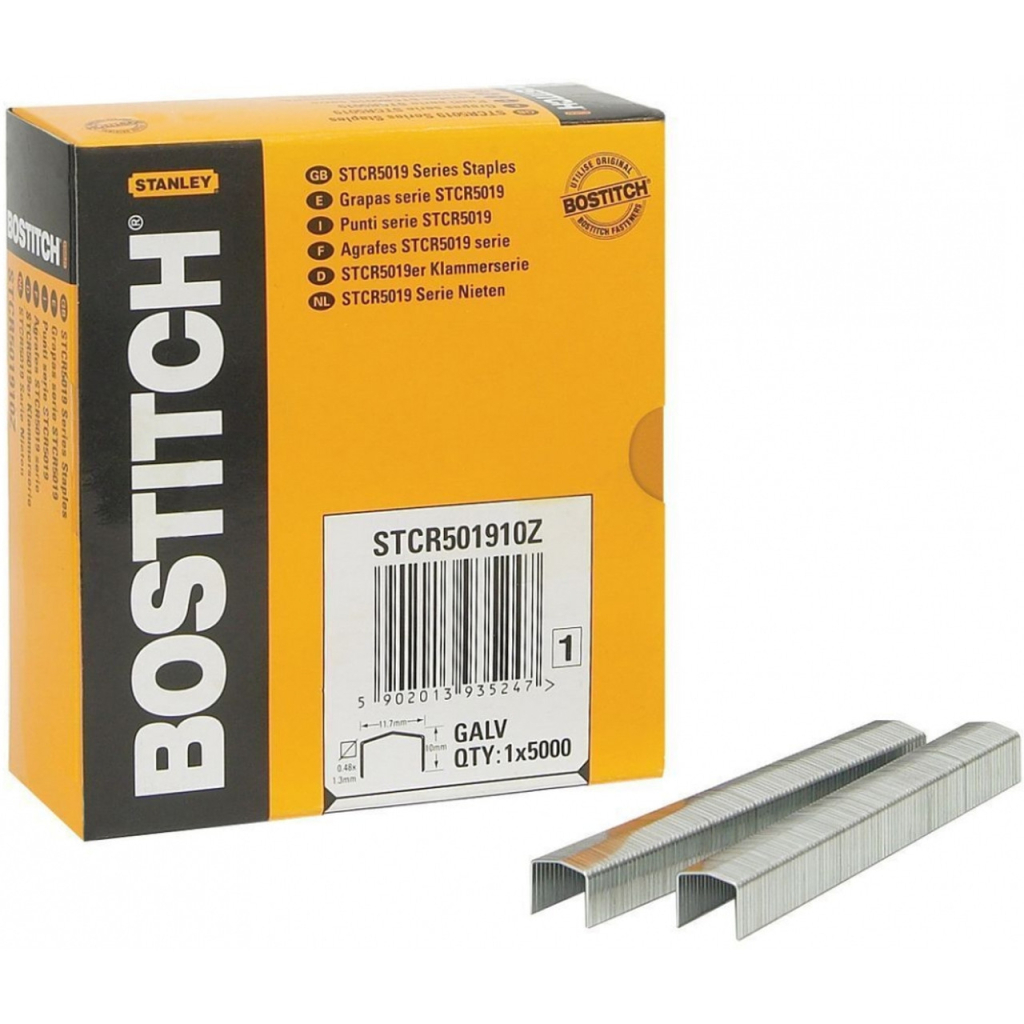 Скоби для будівельного степлера Bostitch "STCR5022", 10 мм, 5000 шт (STCR501910Z) - зображення 1