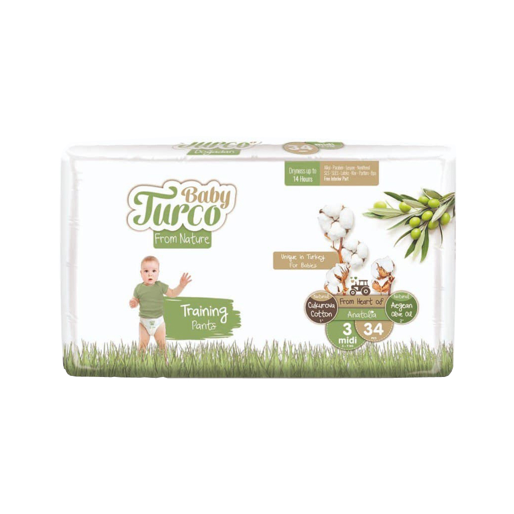 Підгузки Baby Turco трусики Midi, Розмір 3 (5-9 кг) 34 шт (8681212064565) - зображення 1