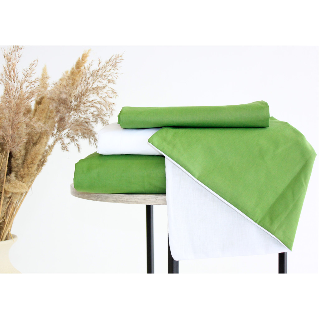 Постільна білизна MirSon Ranforce Elite Green Diego (11-2107 + 18-0130) 2х160х220 (2200004730820) - изображение 7