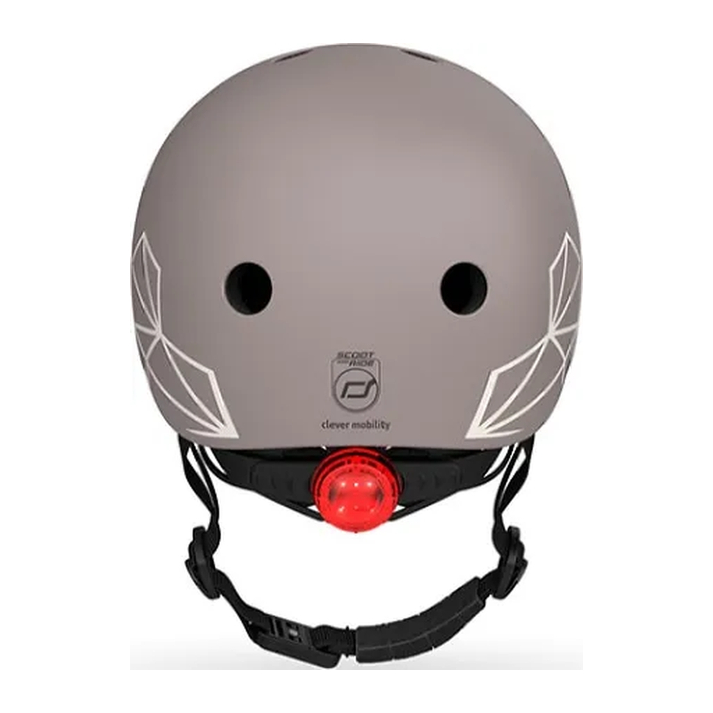 Шолом Scoot&Ride 45-51см , коричневий, з ліхтариком (SR-181206-BROWNLINES) - зображення 4