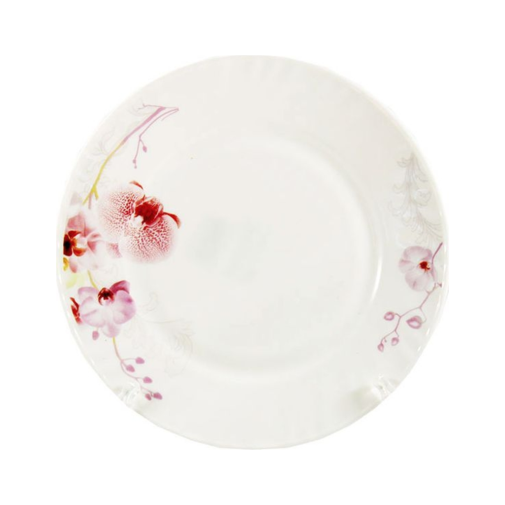 Тарілка Interos 6714-HР-80 8 мілка 20 см Орхідея 76830 (ІТ-6714) - зображення 1