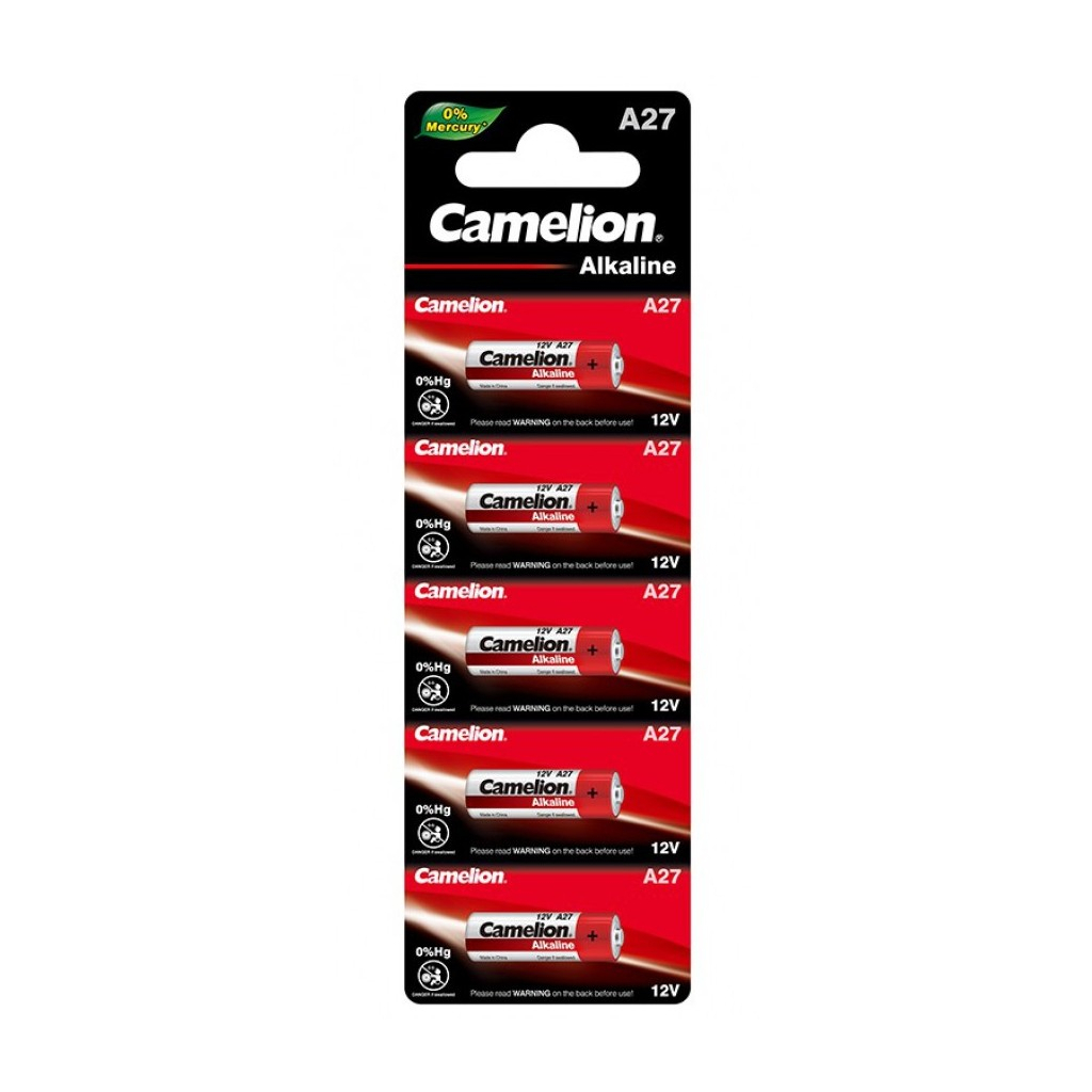 Батарейка Camelion A27 / LR27 Alkaline * 5 (A27-BP5) - зображення 1