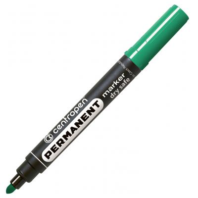 Маркер Centropen Permanent Dry Safe 8510 2,5 мм, round tip, green (8510/04) - зображення 1