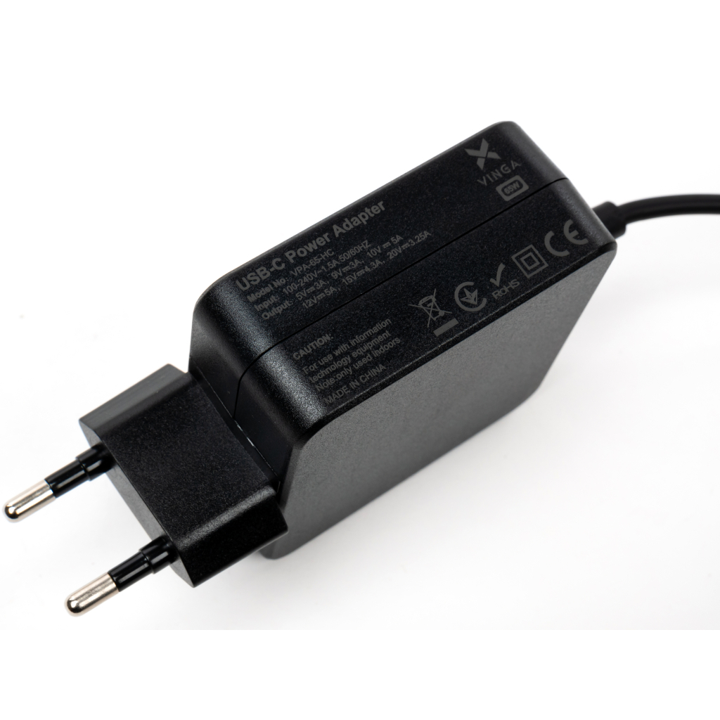 Блок живлення до ноутбуку Vinga HP 65W 5V3A/9V3A/12V5A/15V4.3A/20V3.25A USB-C (VPA-65-H-C) - изображение 4