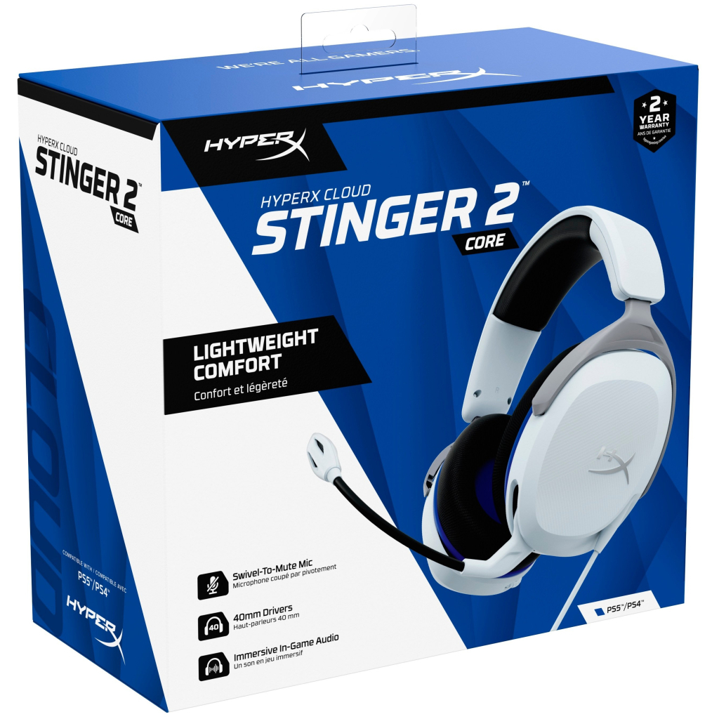 Навушники HyperX Cloud Stinger 2 Core for PlayStation White (6H9B5AA) - зображення 7