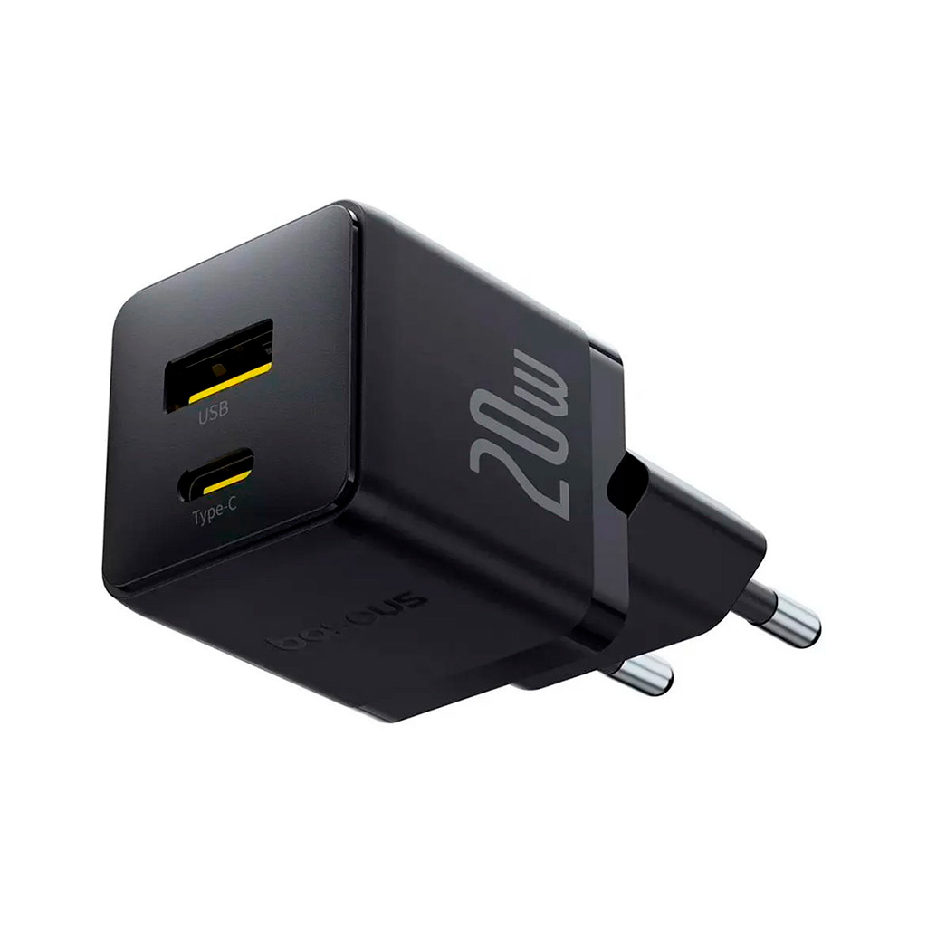 Зарядний пристрій Baseus Palm Fast Charger C+U 20W black (P10111608113-00) - зображення 2