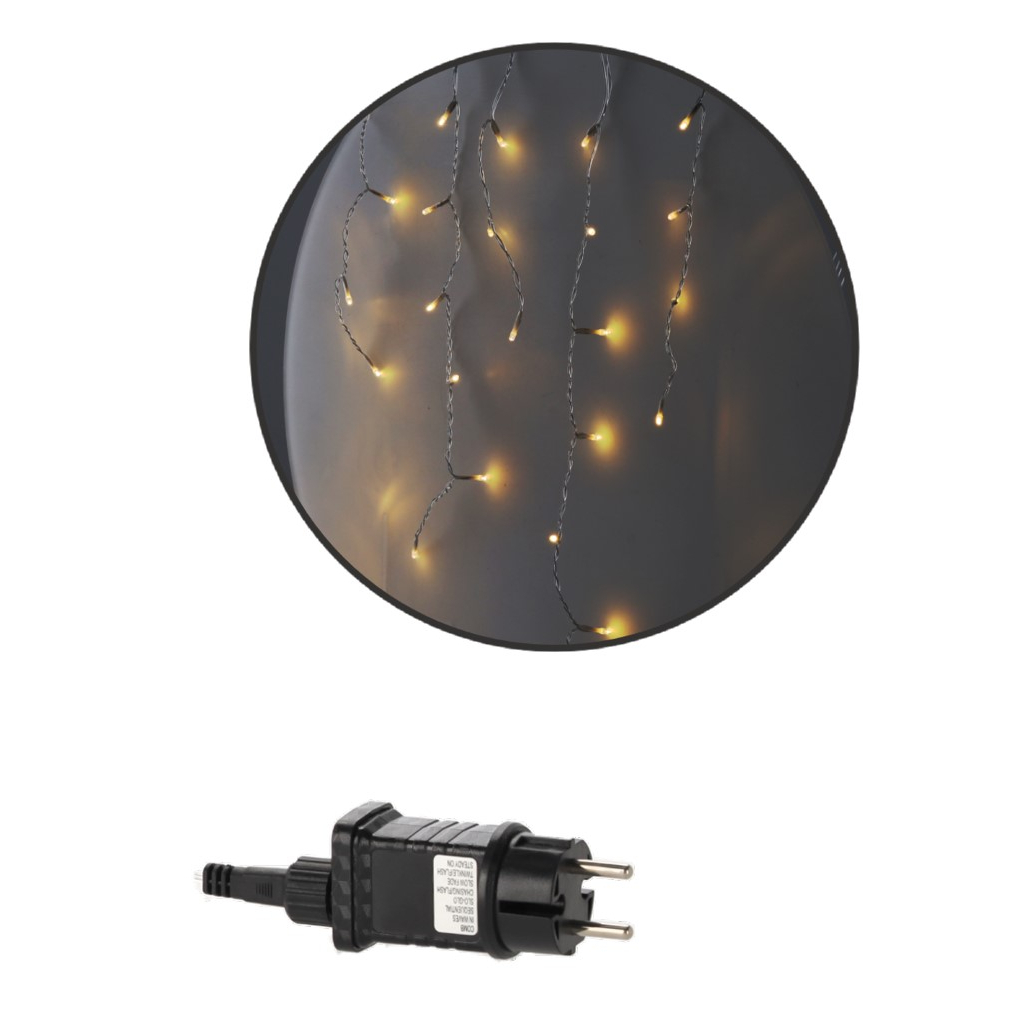 Гірлянда Chomik Бахрома 300 LED 12 м, теплий білий, IP44, від мережі (5900779879843) - зображення 2