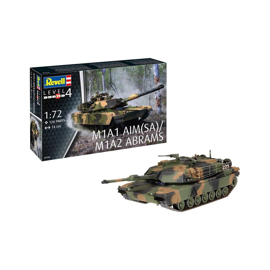 Збірна модель Revell Танк Абрамс M1A1 AIM(SA)/ M1A2 рівень 4 масштаб 1:72 (RVL-03346) - зображення 2